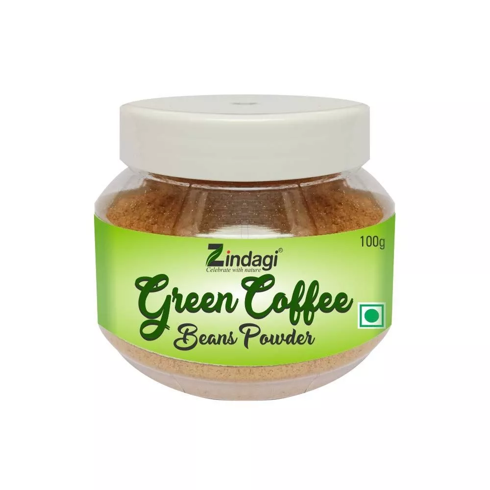 Zindagi Green Coffee Beans Powder ? Natural Weight Loss Supplement And Fat Burner - 100% Pure Green Coffee Bean Powder 100g
