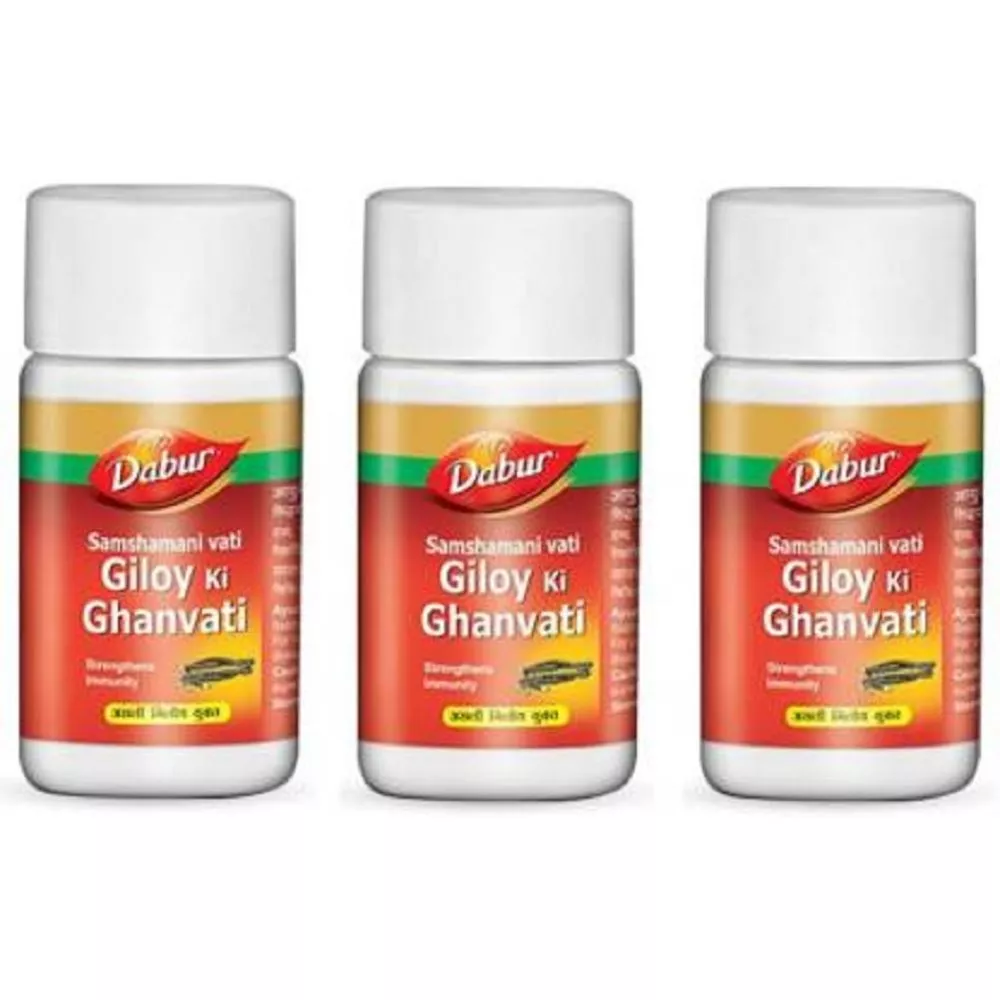 Dabur Giloy Ki Ghanvati Tablets 40tab, Pack of 3