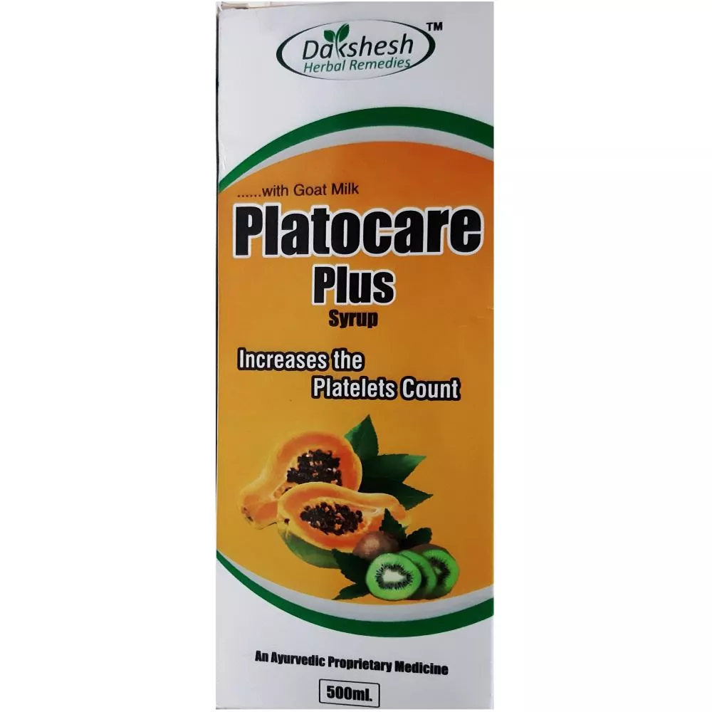 Dakshesh Herbal Remedies Platocare Plus Syrup 500ml, Pack of 3