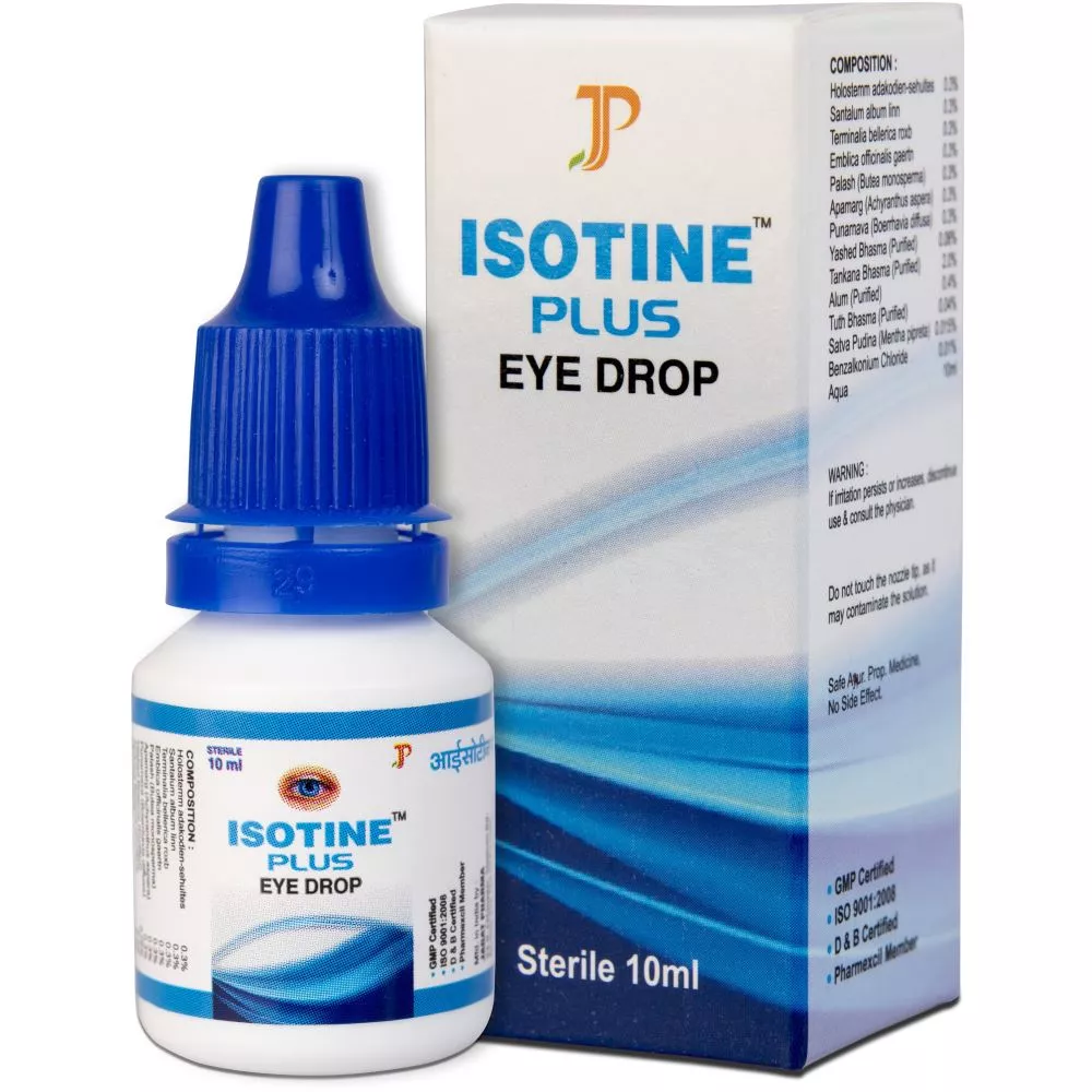 Jagat Pharma Isotine Plus Eye Drop 10ml, Pack of 6