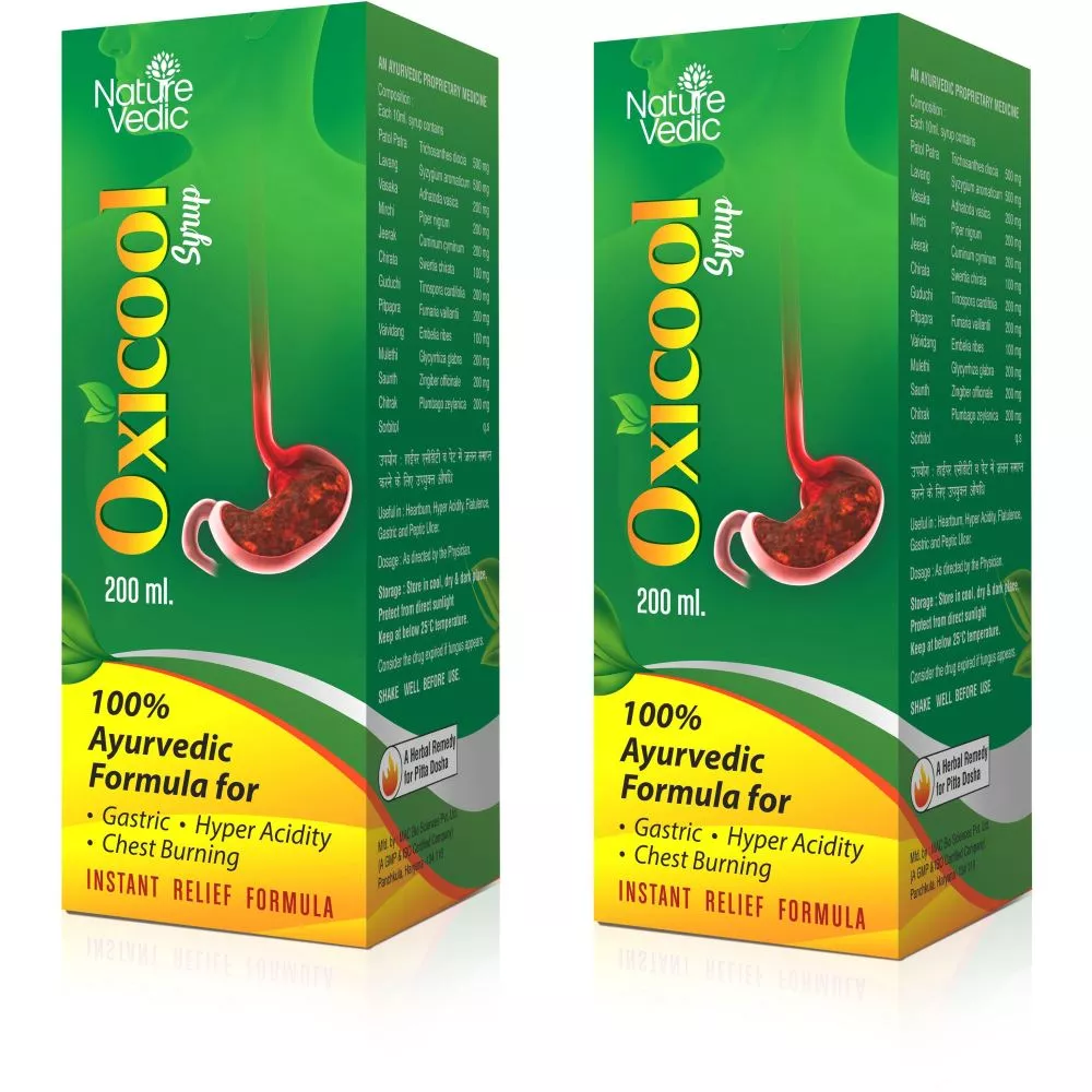 Nature Vedic Oxicool Syrup 200ml, Pack of 2