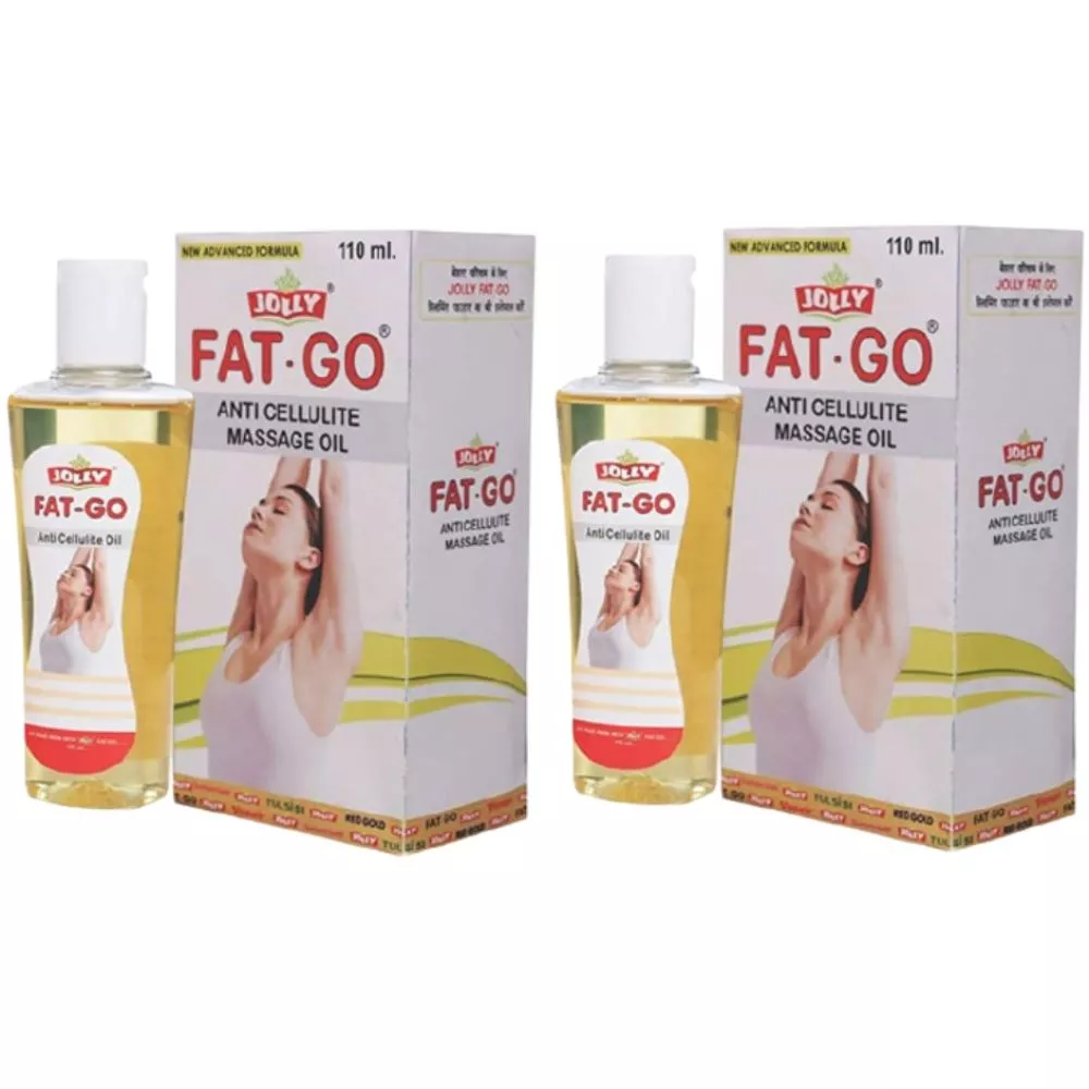 Jolly Fat Go Anti Cellulite Massage Oil 110ml, Pack of 2