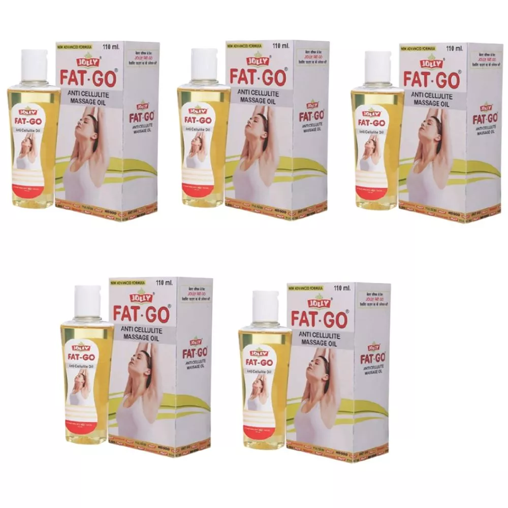 Jolly Fat Go Anti Cellulite Massage Oil 110ml, Pack of 5