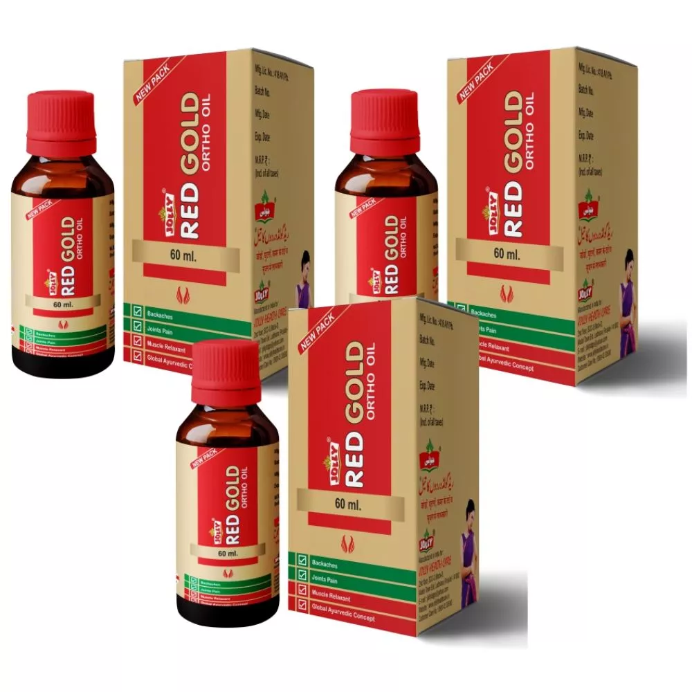 Jolly Red Gold Ortho Oil 60ml, Pack of 3
