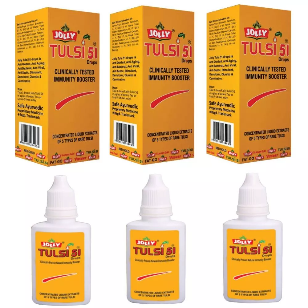 Jolly Tulsi 51 Drops 24ml, Pack of 3