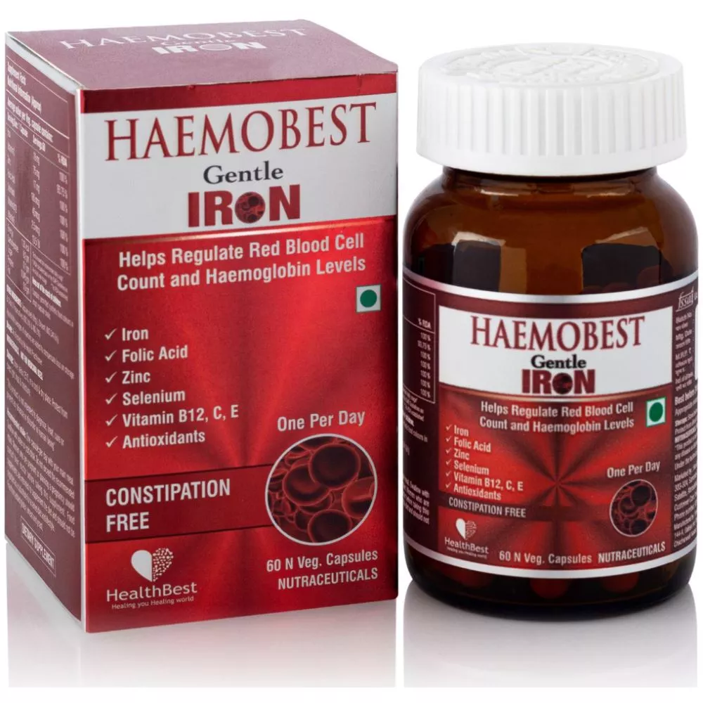 HealthBest Haemobest Iron Capsules 60caps