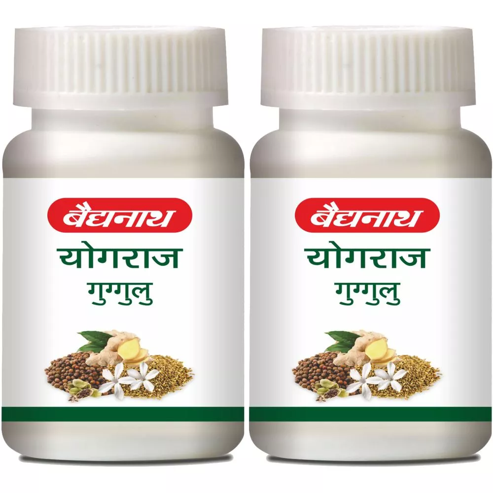 Baidyanath Ayurved Yograj Guggulu Tablets 60tab, Pack of 2