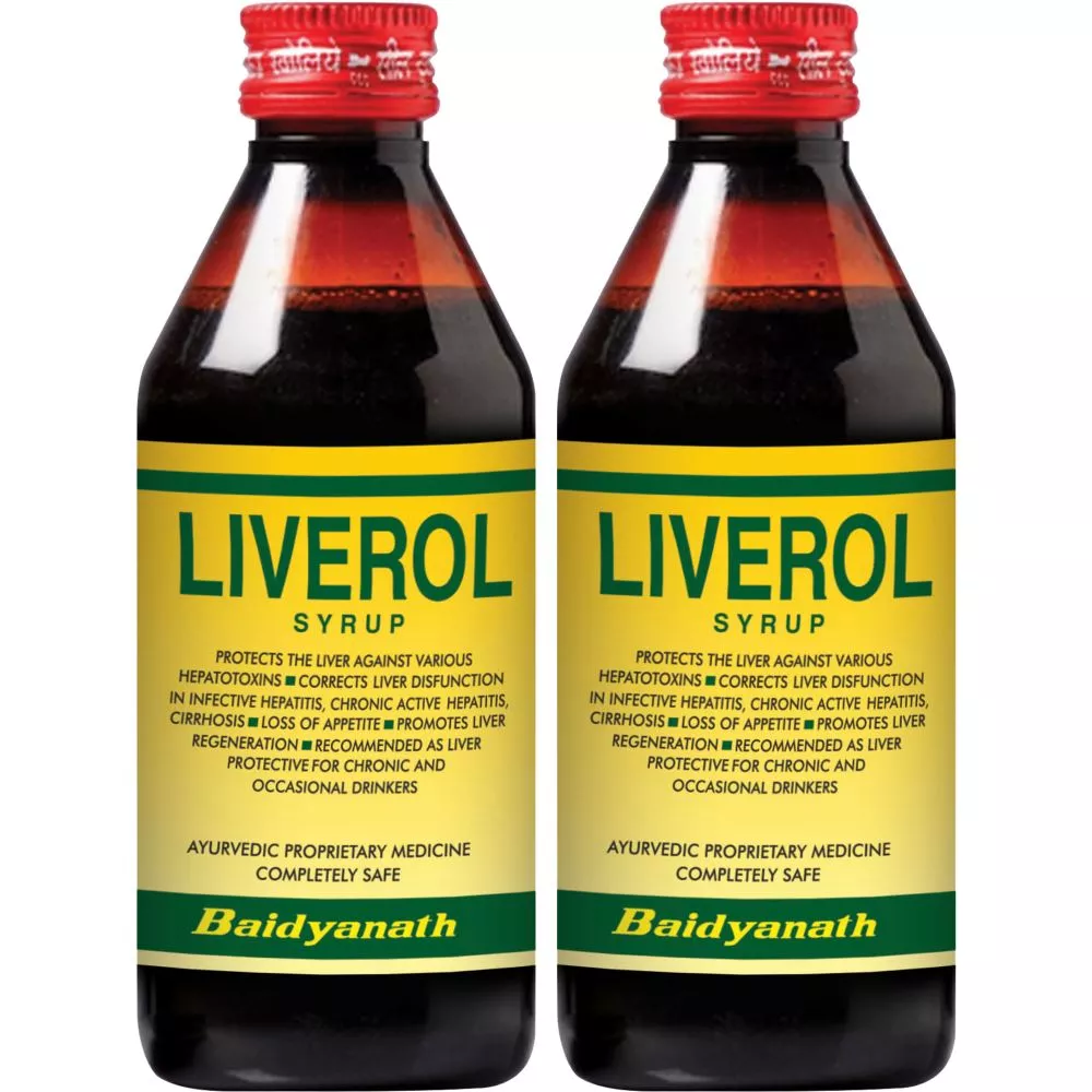 Baidyanath Ayurved Liverol Syrup 200ml, Pack of 2