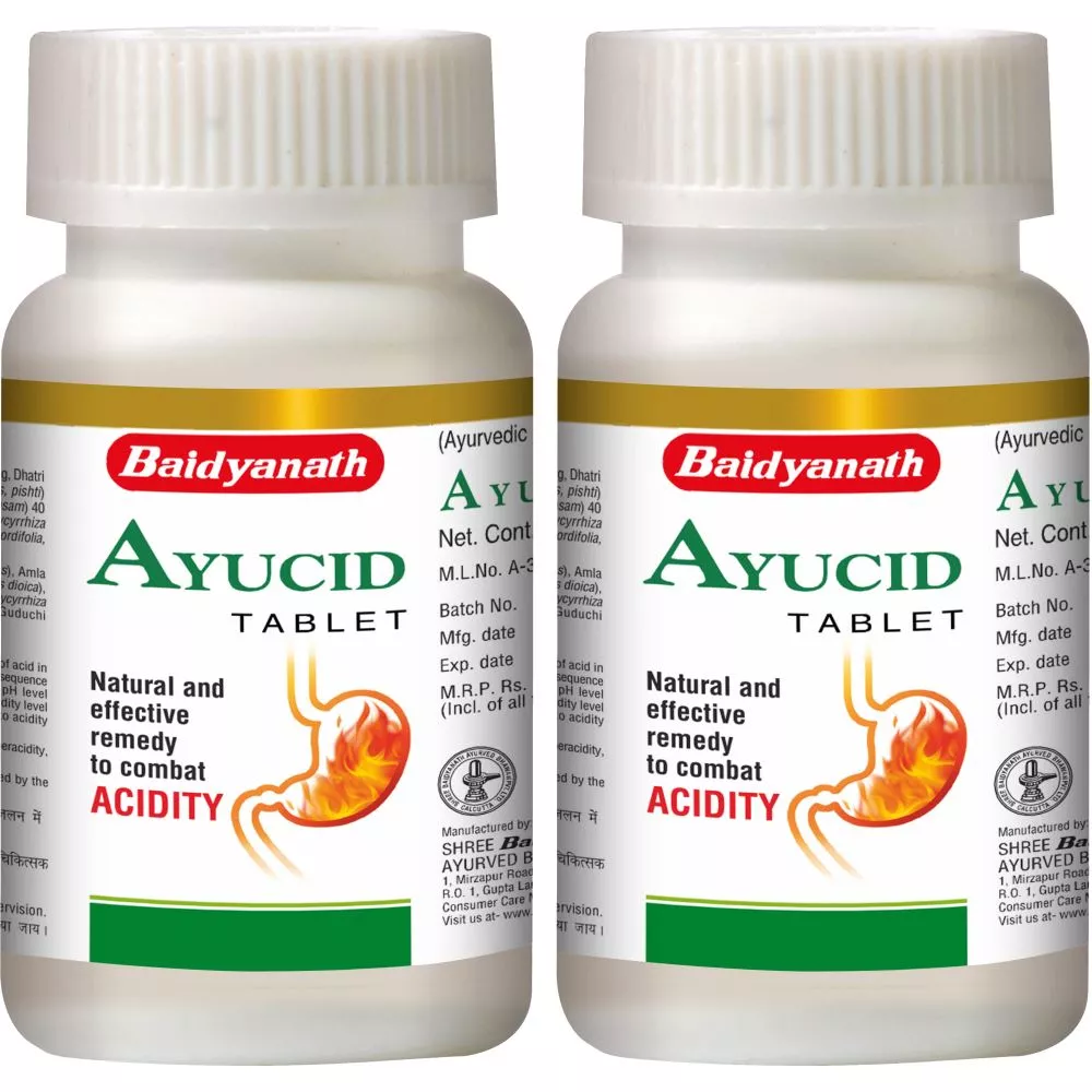 Baidyanath Ayurved Ayucid Tablets 60tab, Pack of 2