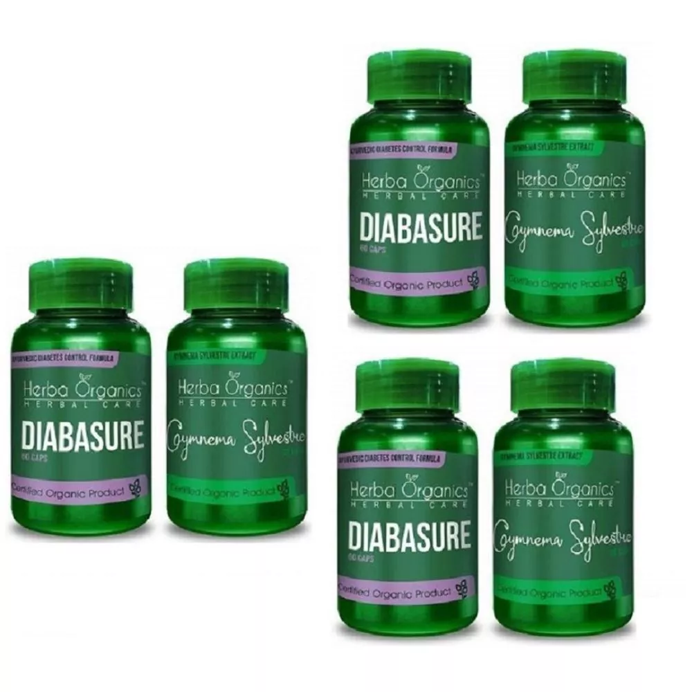 Herba Organics Diabasure & Gymnema Sylvestre Capsules Combo 3Pack