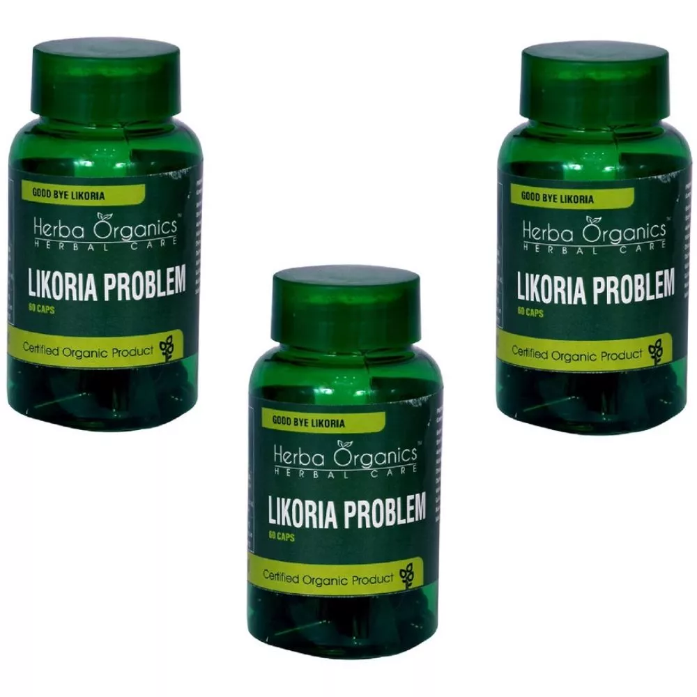 Herba Organics Likoria Problem Capsules 60caps, Pack of 3
