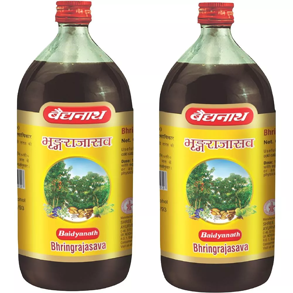 Baidyanath Ayurved Bhringrajasava 450ml, Pack of 2