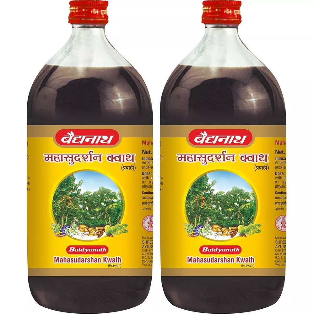 Baidyanath Ayurved Mahasudarshan Kwath 450ml, Pack of 2