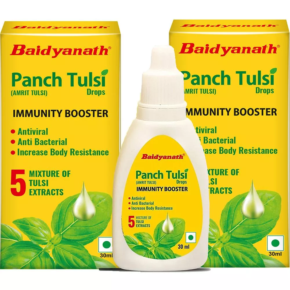 Baidyanath Ayurved Panch Amrit Tulsi Drops 30ml, Pack of 2