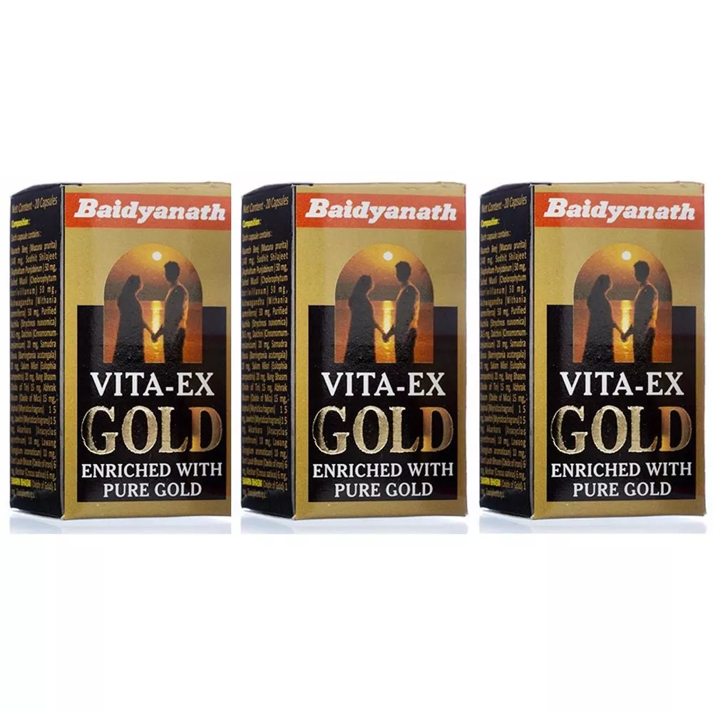 Baidyanath Ayurved Vita Ex Gold Capsules 20caps, Pack of 3