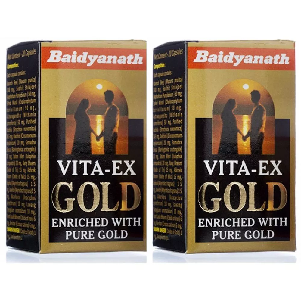 Baidyanath Ayurved Vita Ex Gold Capsules 20caps, Pack of 2