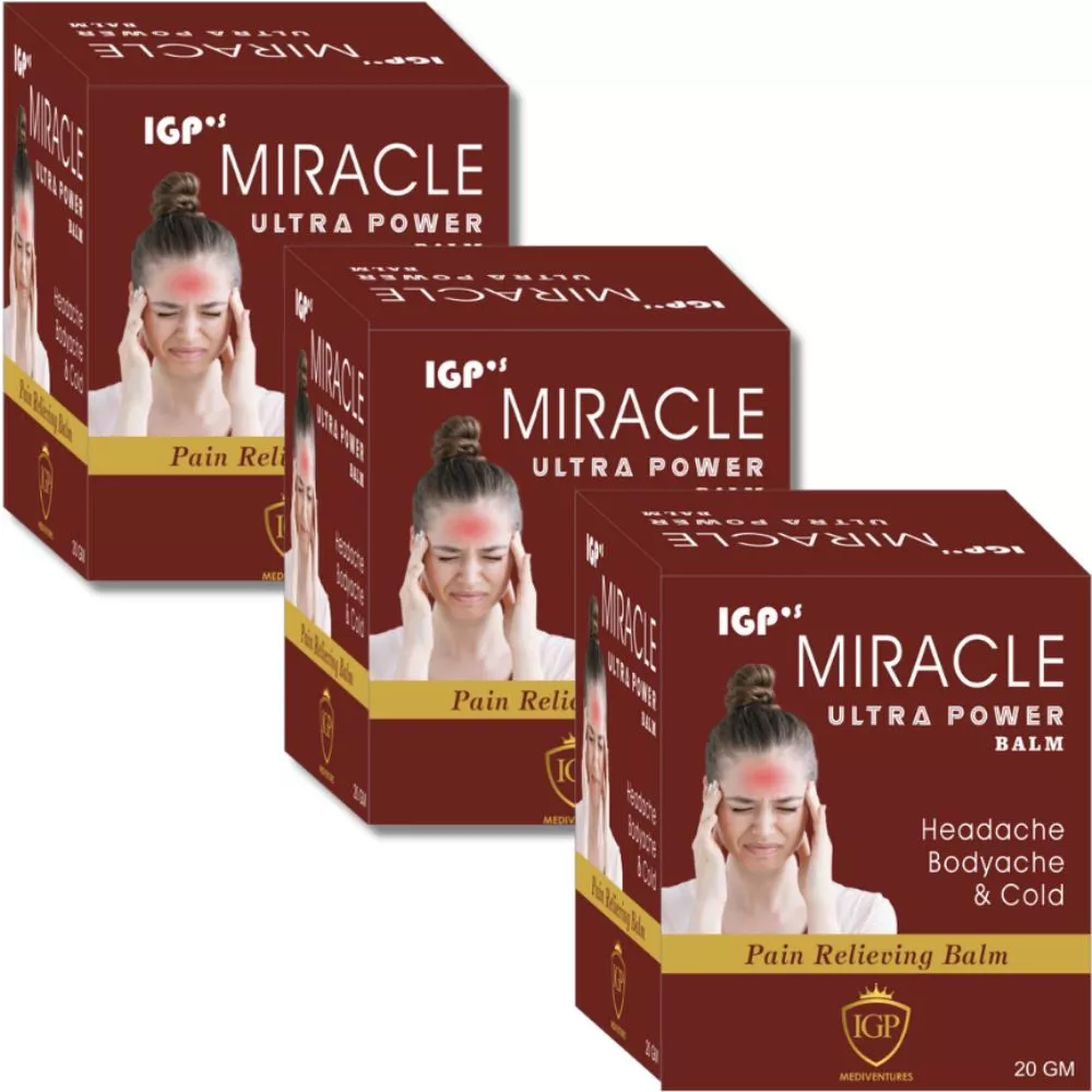 IGP Mediventures Miracle Ultra Power Balm  20g, Pack of 3
