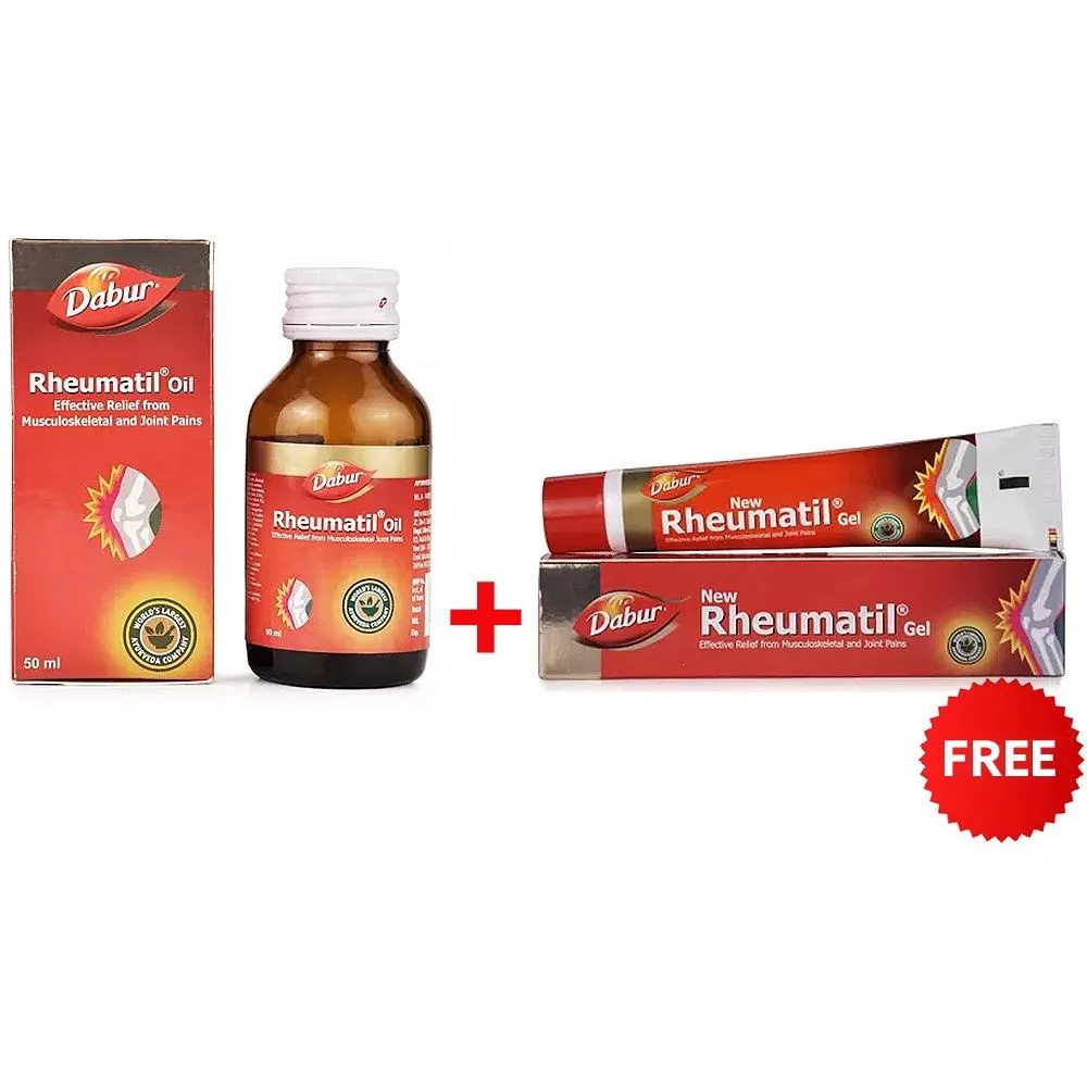 Dabur Rheumatil Oil Buy 1 Dabur Rheumatil Oil 50ml Get 1 Dabur Rheumatil Gel 30g Free 30g