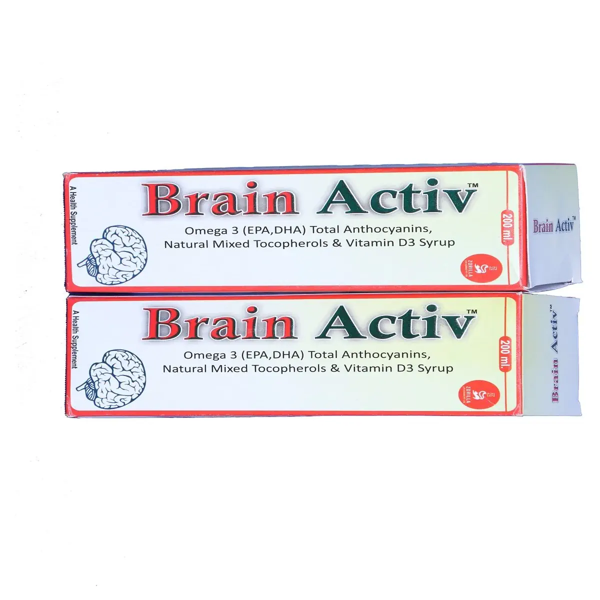 Zorilla Life Science Brain Activ Syrup 200ml, Pack of 2