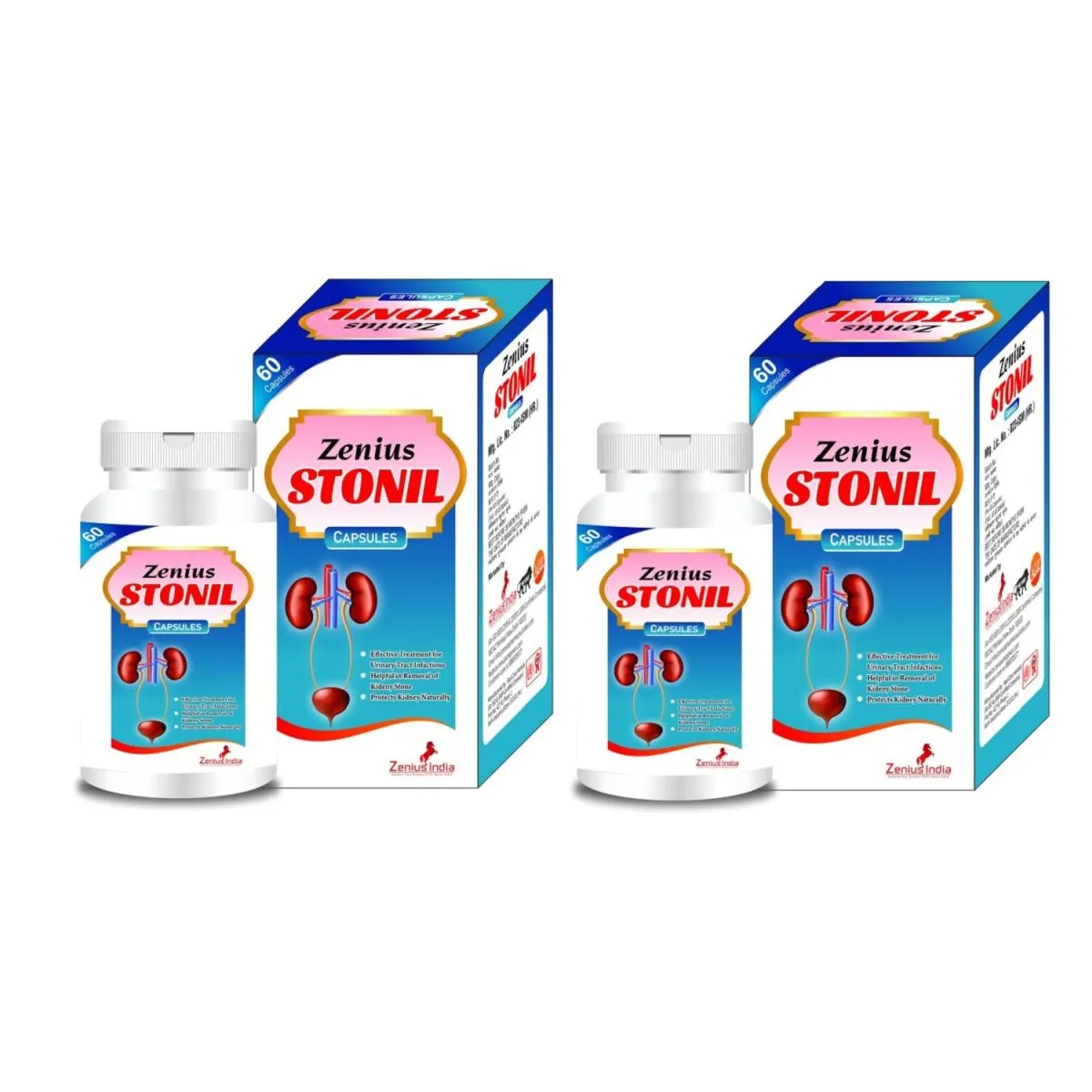 Zenius Stonil Capsule For Kidney Stone Removal 60caps, Pack of 2
