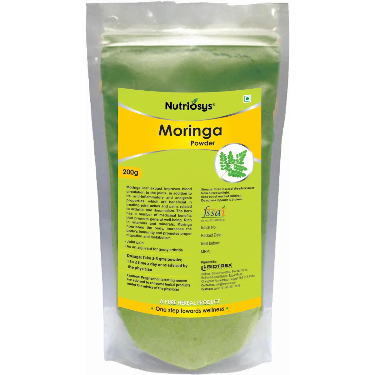 Nutriosys Moringa Powder 200g