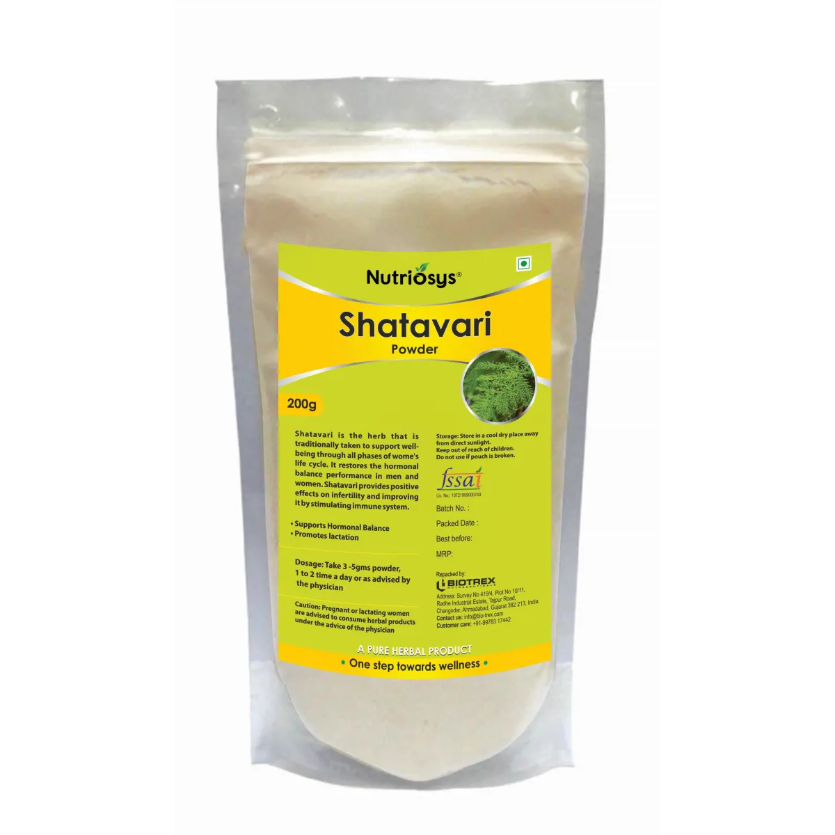 Nutriosys Shatavari Powder 200g