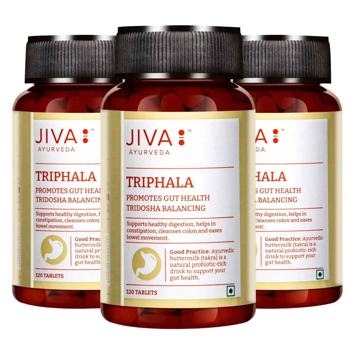 Jiva Ayurveda Triphala Tablet 120tab, Pack of 3