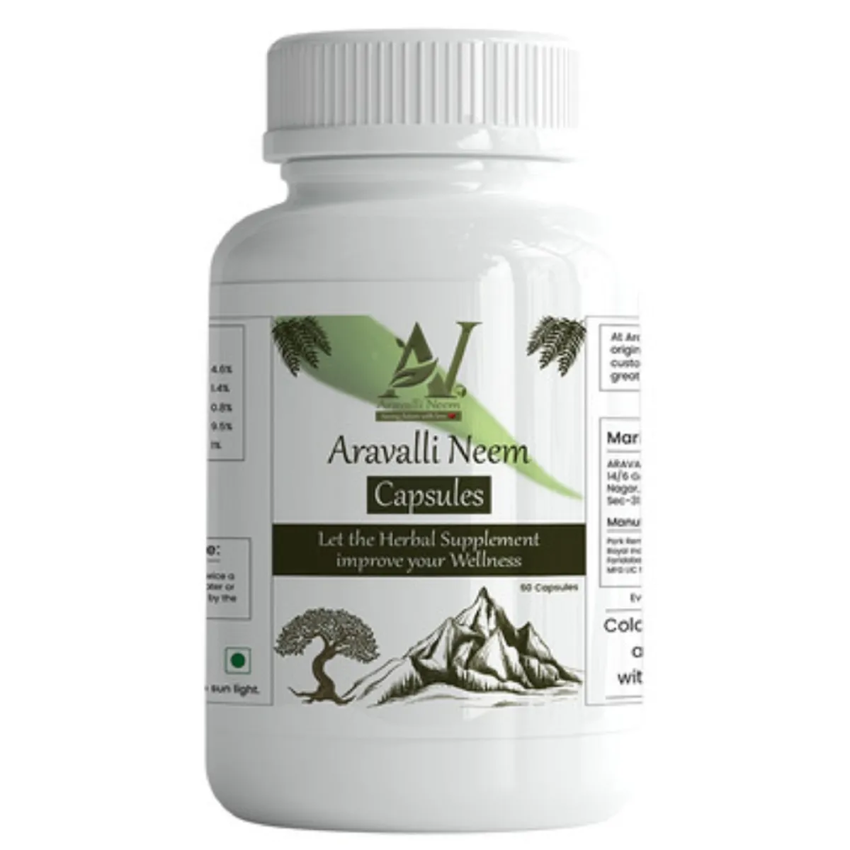Aravalli Neem Capsules Herbal Supplement 60caps