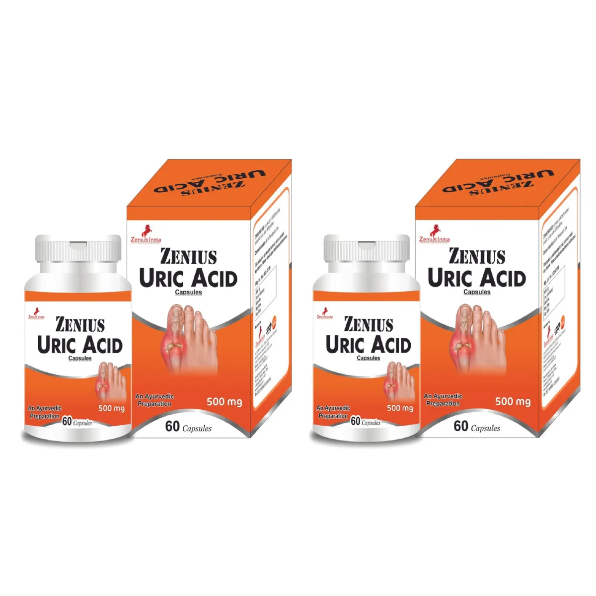 Zenius Uric Acid Care Capsules 60caps, Pack of 2