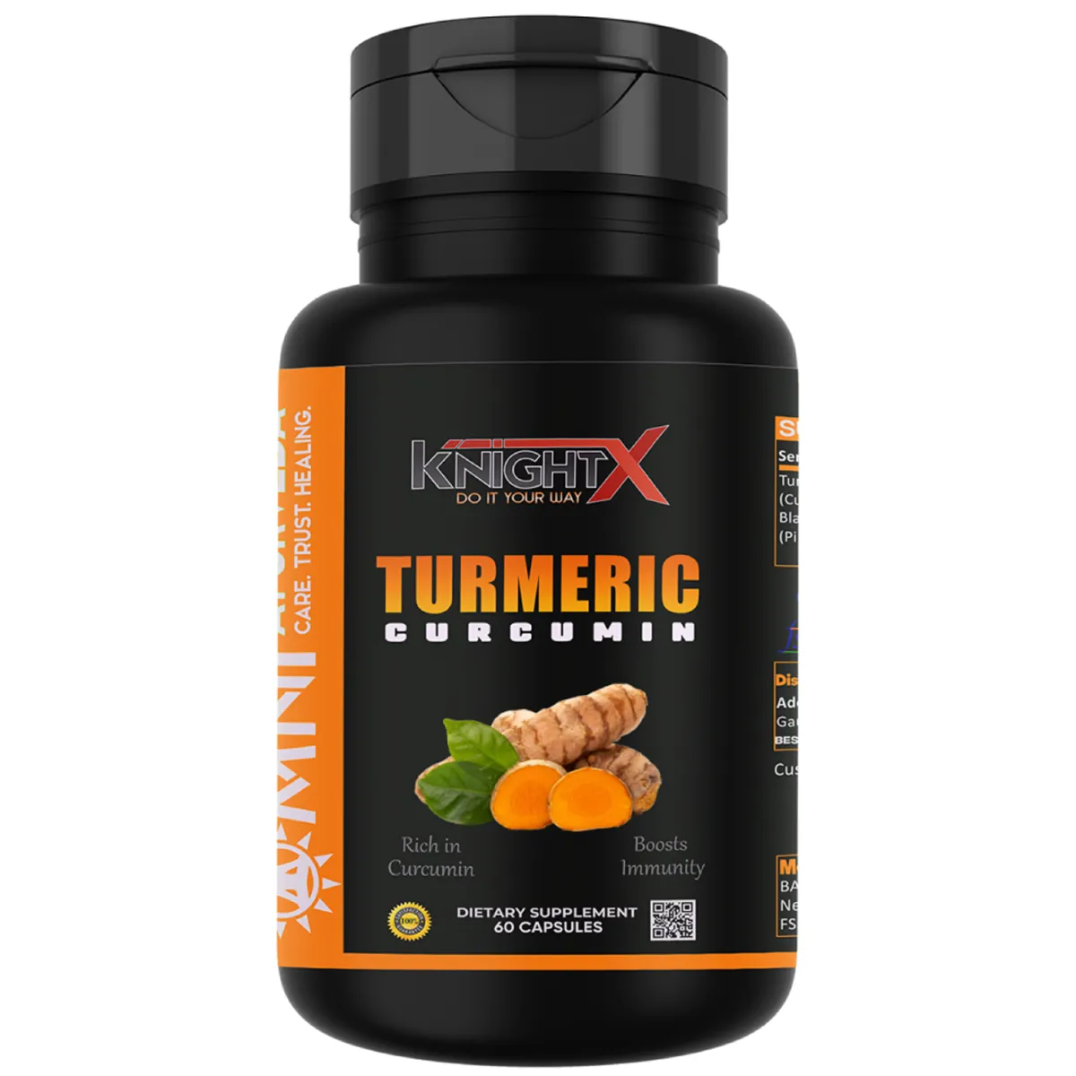KnightX Turmeric Curcumin Pure Extract 800 Mg 60caps
