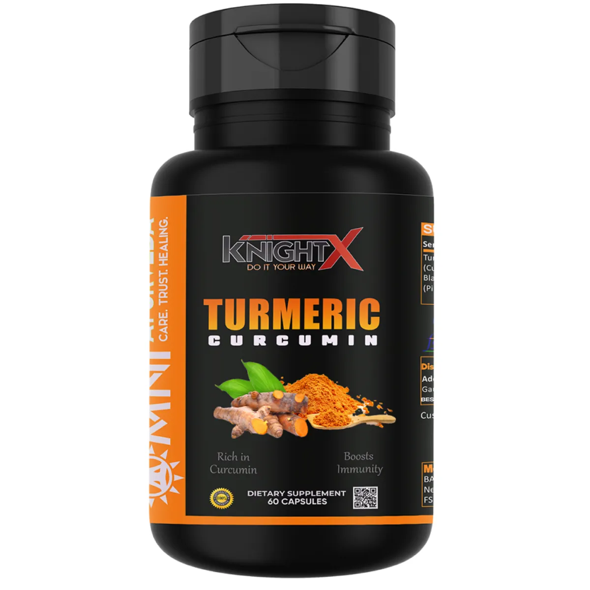 KnightX Turmeric Capsules With Anti-Inflammatory & Antioxidant 60caps