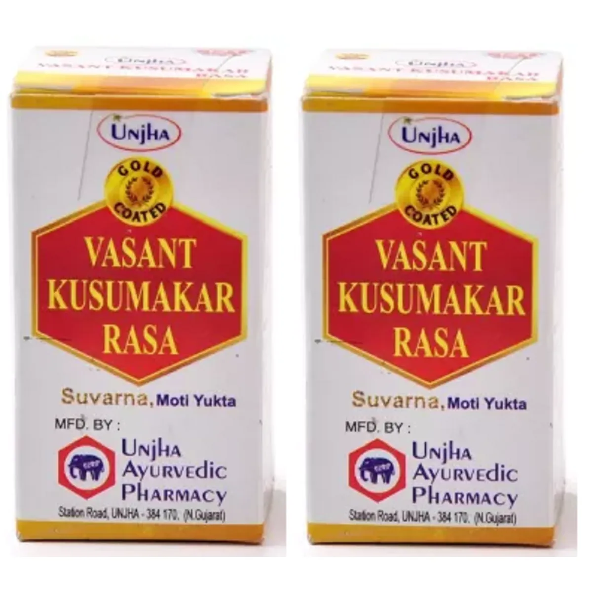 Unjha Vasant Kusumakar Ras Swarna Moti Yukta 1g, Pack of 2