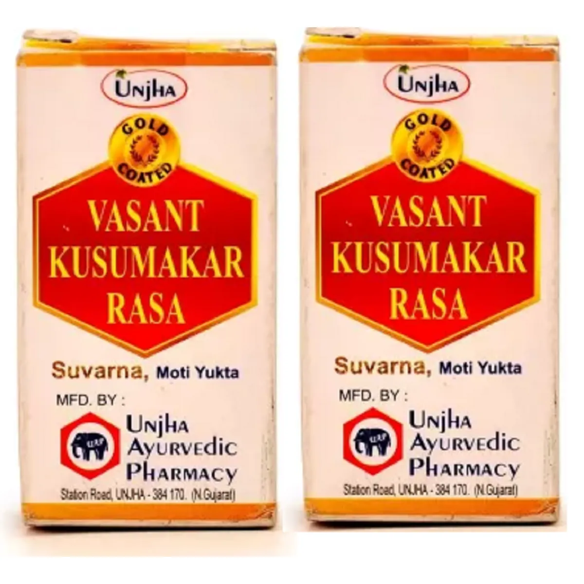 Unjha Vasant Kusumakar Ras Swarna Moti Yukta 2.5g, Pack of 2