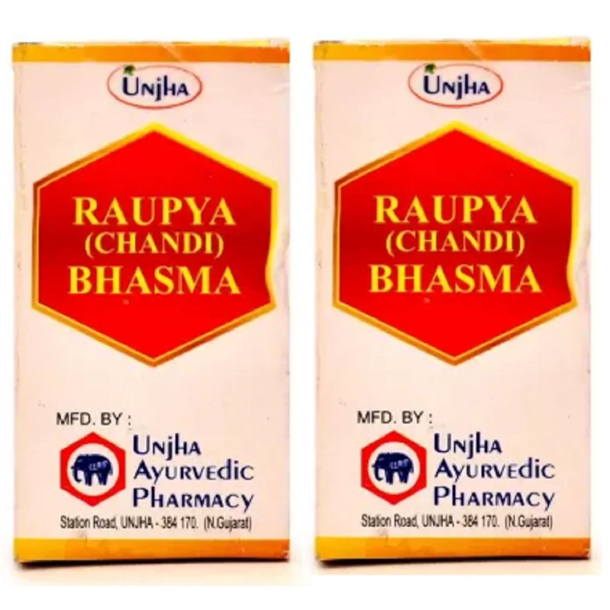 Unjha Raupya Chandi Bhasma 2.5g, Pack of 2