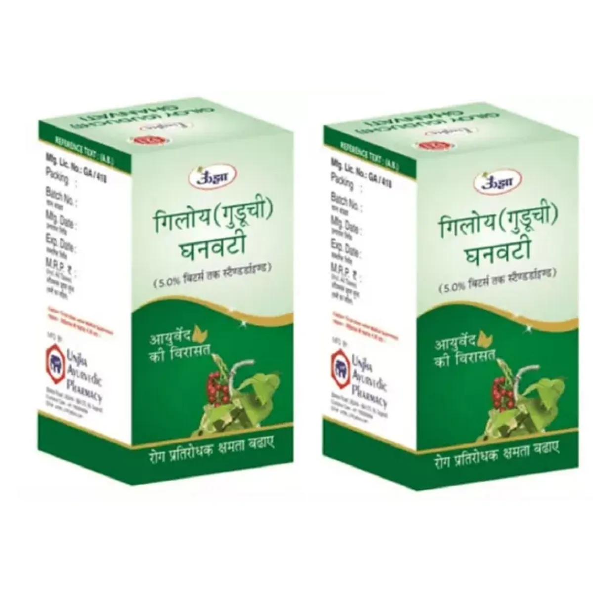 Unjha Giloy Ghan Vati 60tab, Pack of 2
