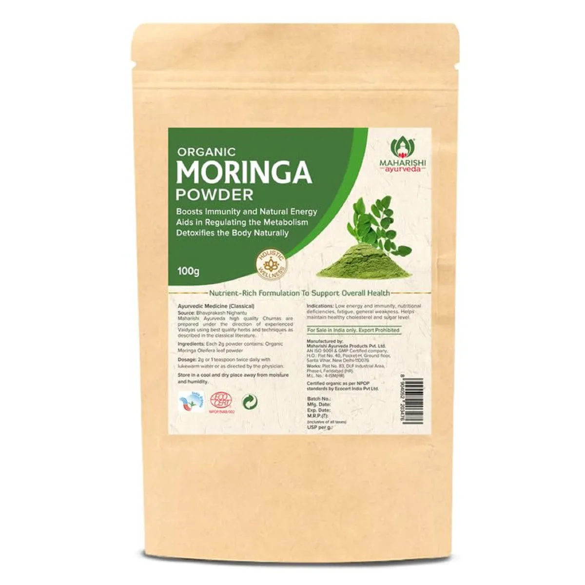 Maharishi Ayurveda Organic Moringa Powder 100g
