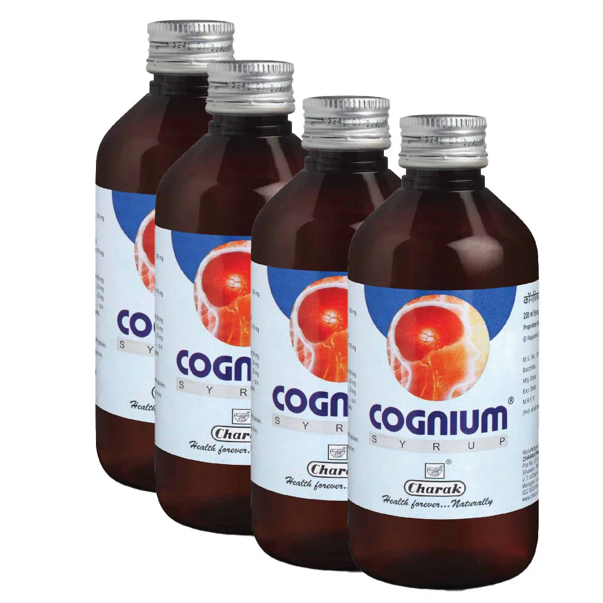 Charak Cognium Syrup 200ml, Pack of 4