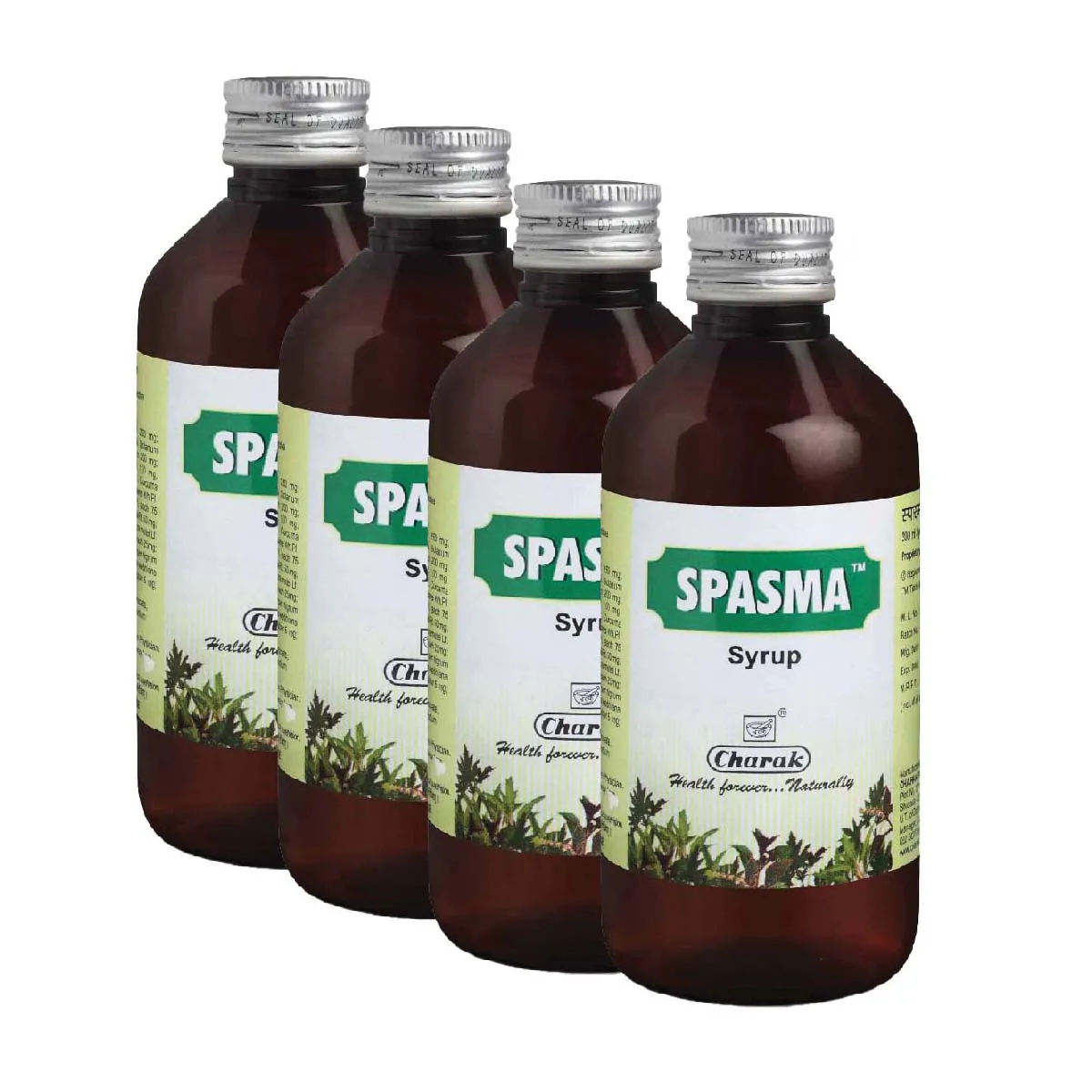 Charak Spasma Syrup 200ml, Pack of 4