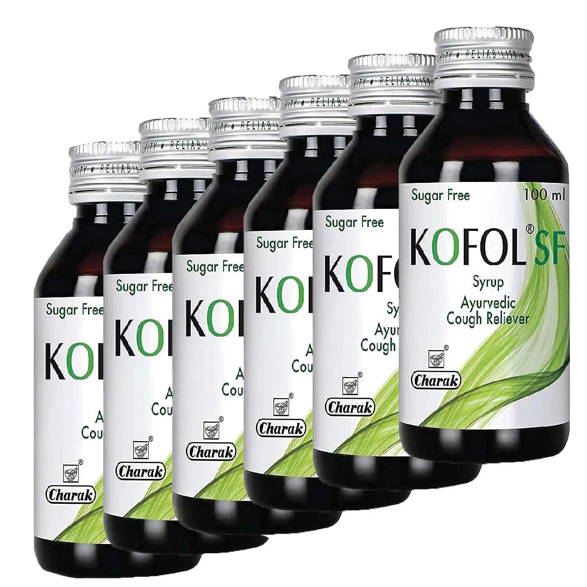 Charak Kofol SF Sugar Free Syrup 100ml, Pack of 6