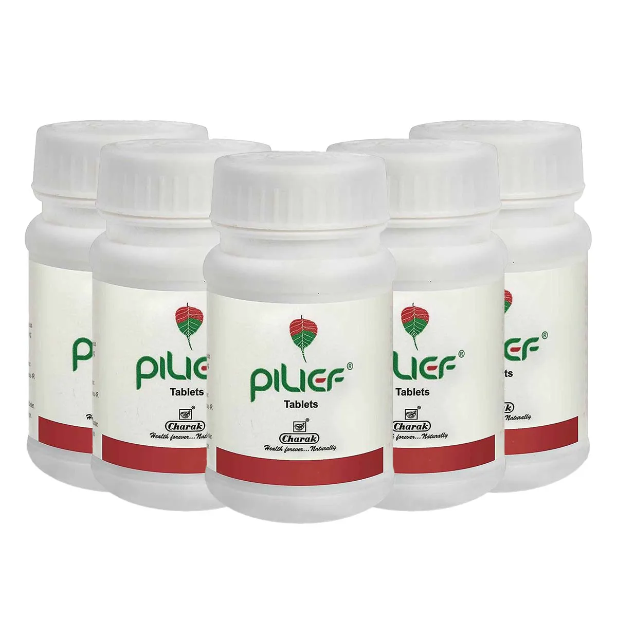 Charak Pilief Tablets 40tab, Pack of 5