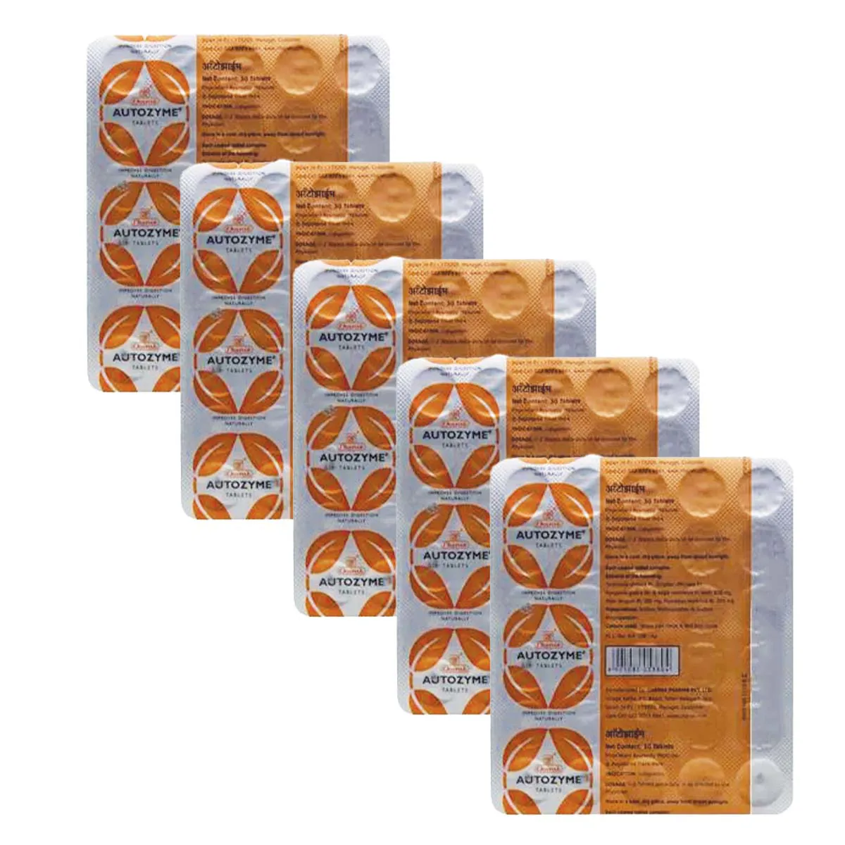 Charak Autozyme Tablet 30tab, Pack of 5