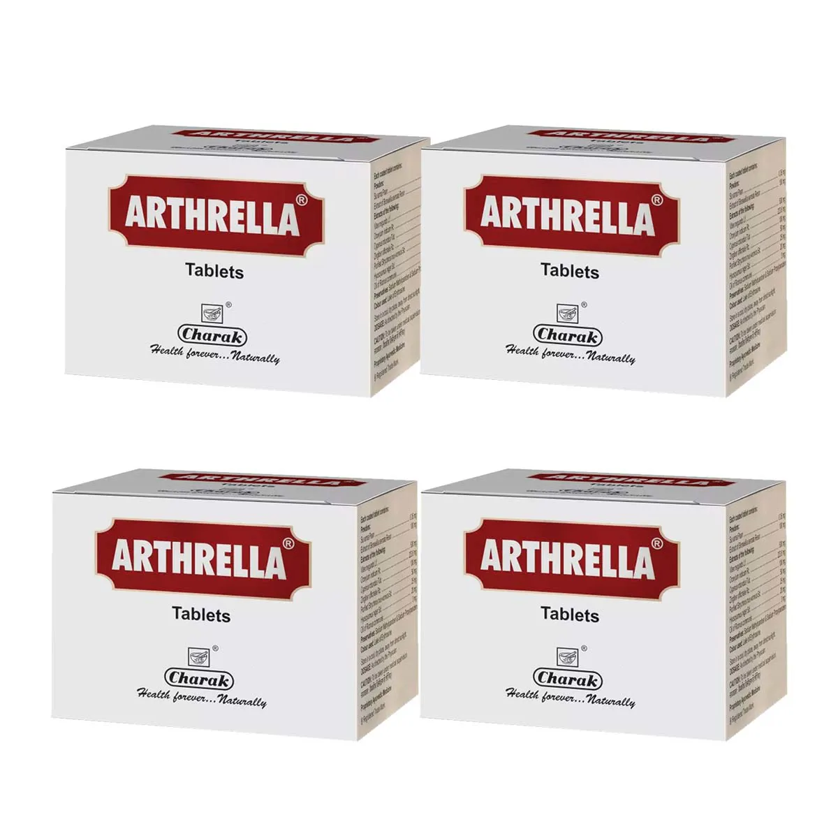 Charak Arthrella Tablet 30tab, Pack of 4