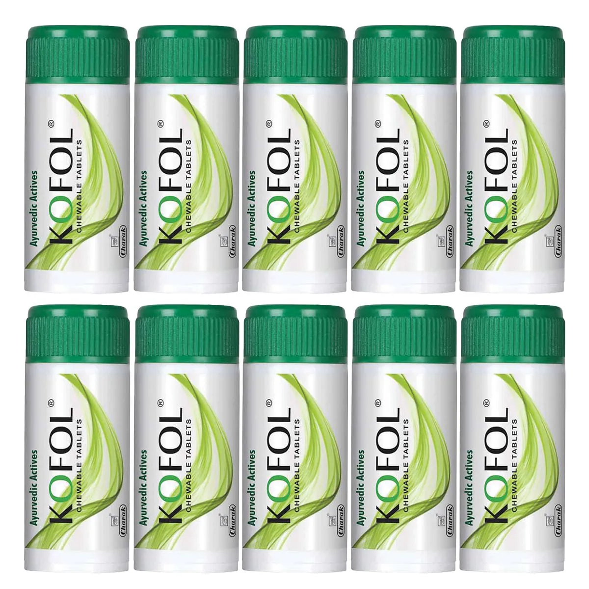 Charak Kofol Chewable Tablet 60tab, Pack of 10