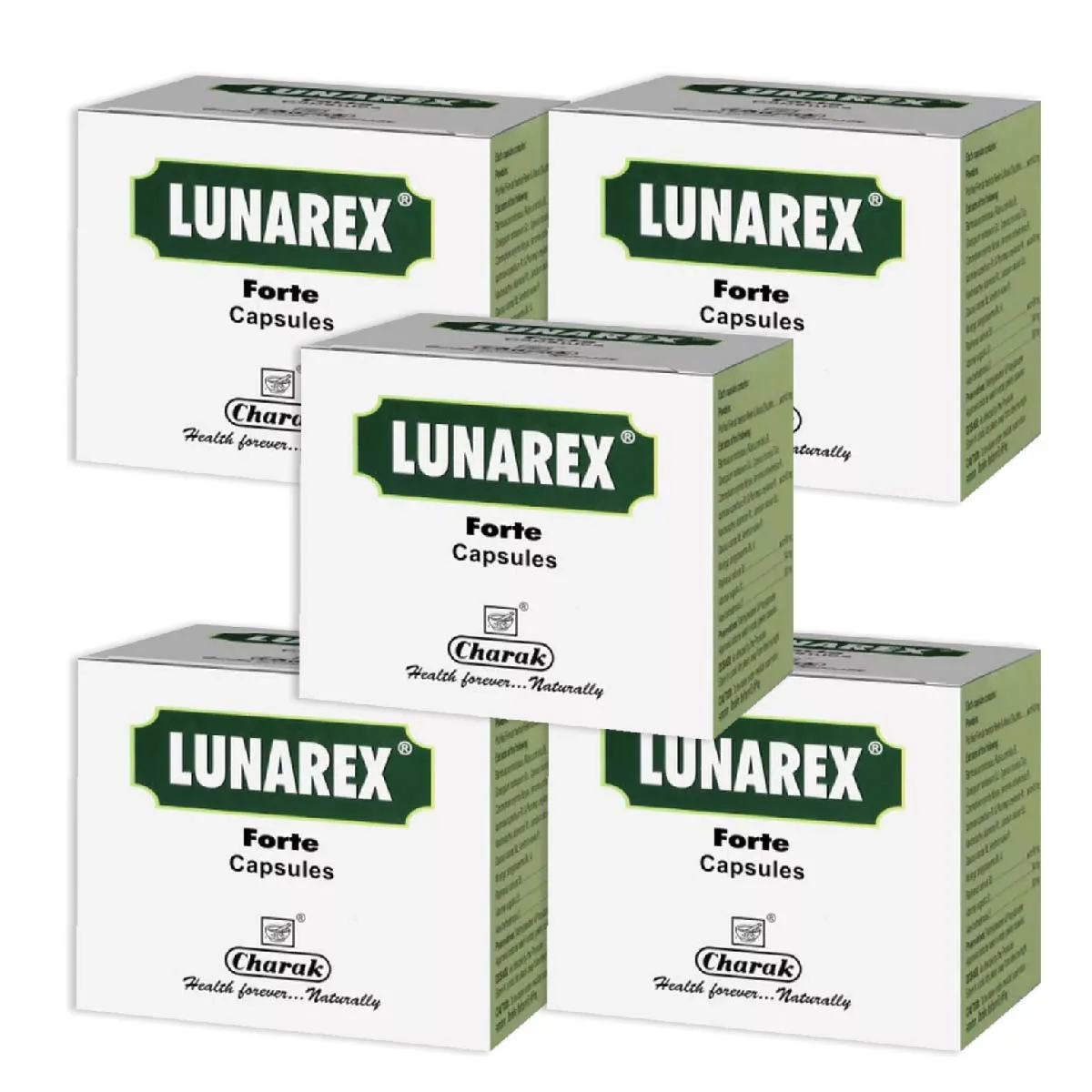 Charak Lunarex Forte Capsule 20caps, Pack of 5