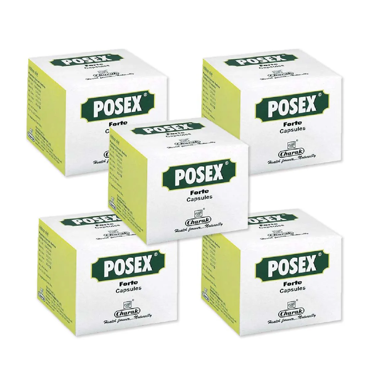 Charak Posex Forte Capsule 20caps, Pack of 5