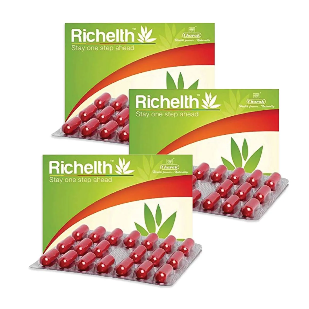 Charak Richeth Capsule 20caps, Pack of 3