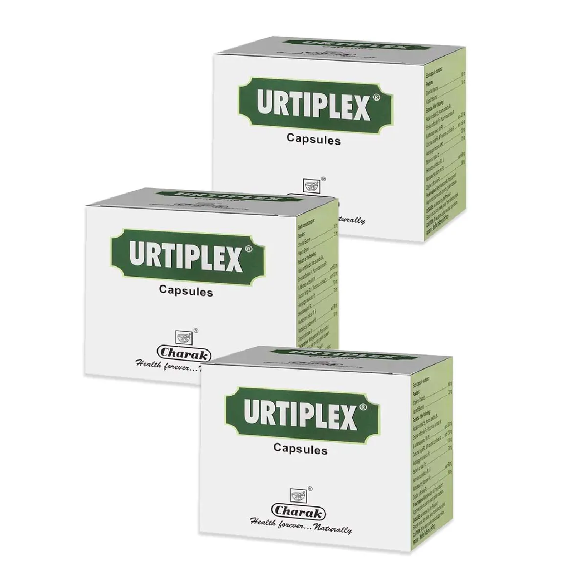 Charak Urtiplex Capsule 20caps, Pack of 3