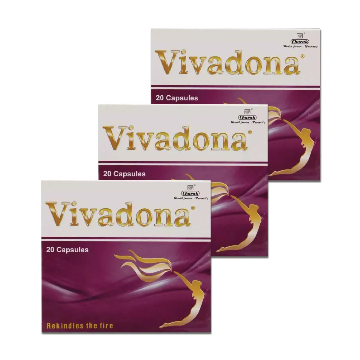 Charak Vivadona Capsules 20caps, Pack of 3