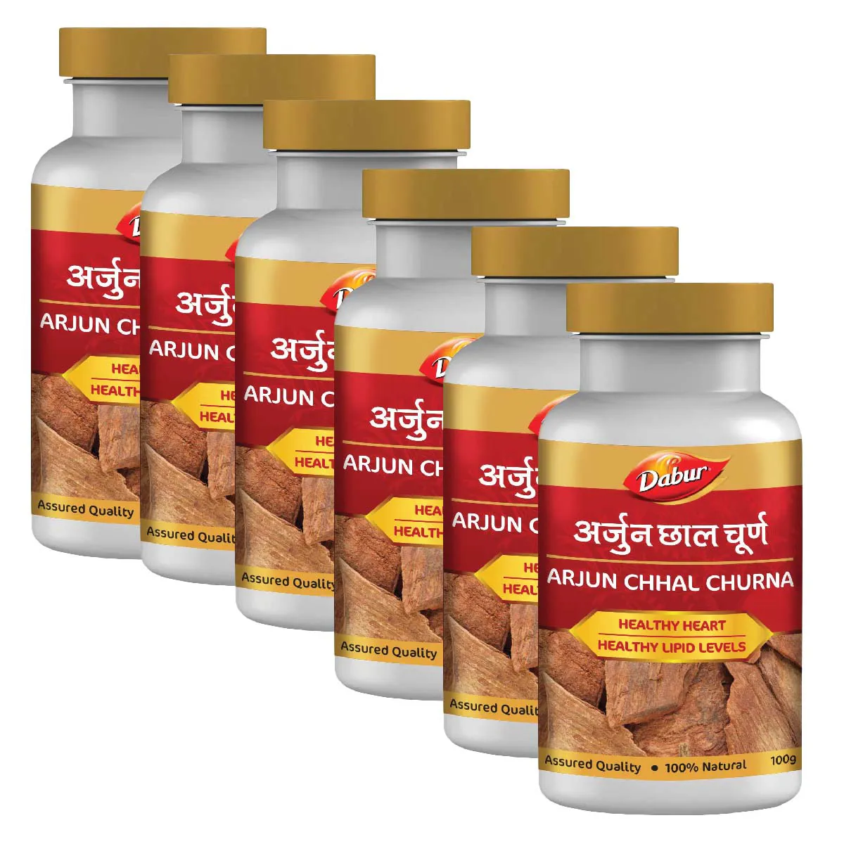 Dabur Arjun Chhal Churna 100g, Pack of 6