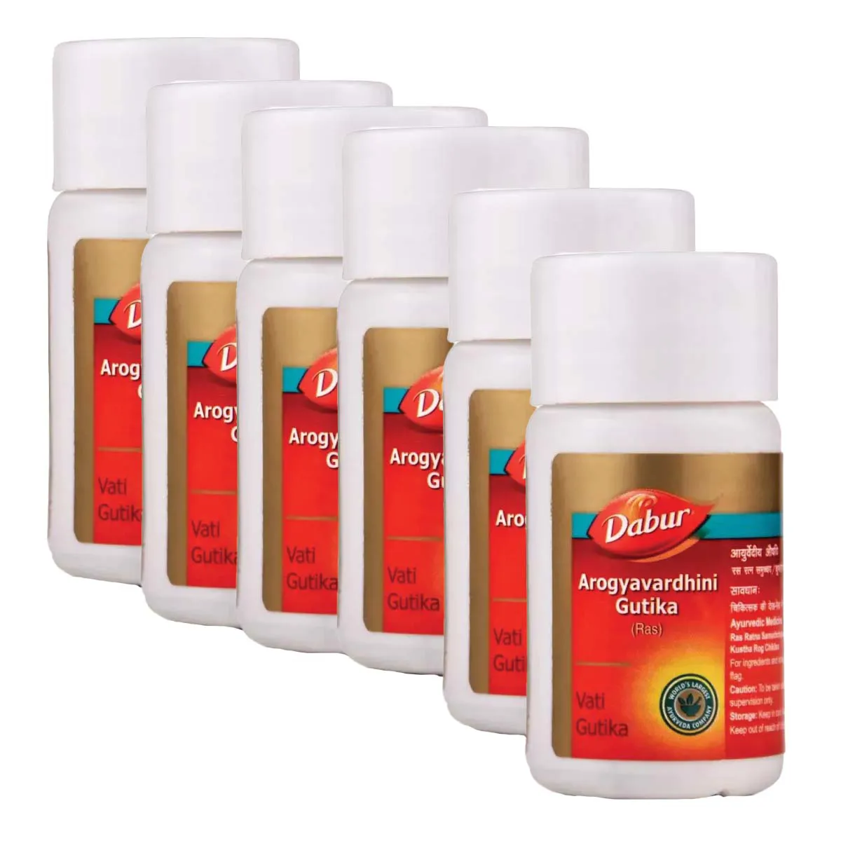 Dabur Arogyavardhini Gutika Ras 40tab, Pack of 6